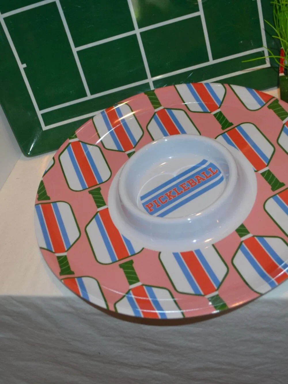 Party Goods Pickle Ball Platters Court Tray New